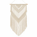 Tenture murale macramé 50 x 90 cm coton écru style bohème